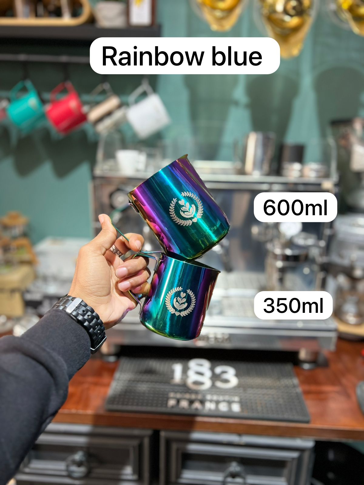 350 ML / 600 ML RAINBOW BLUE MILK PITCHER