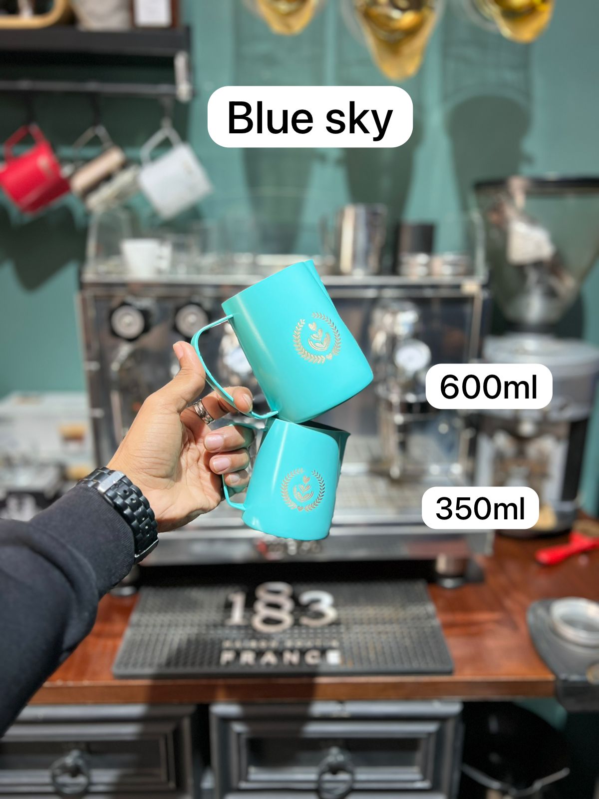 350 ML / 600 ML BLUE SKY MILK PITCHER