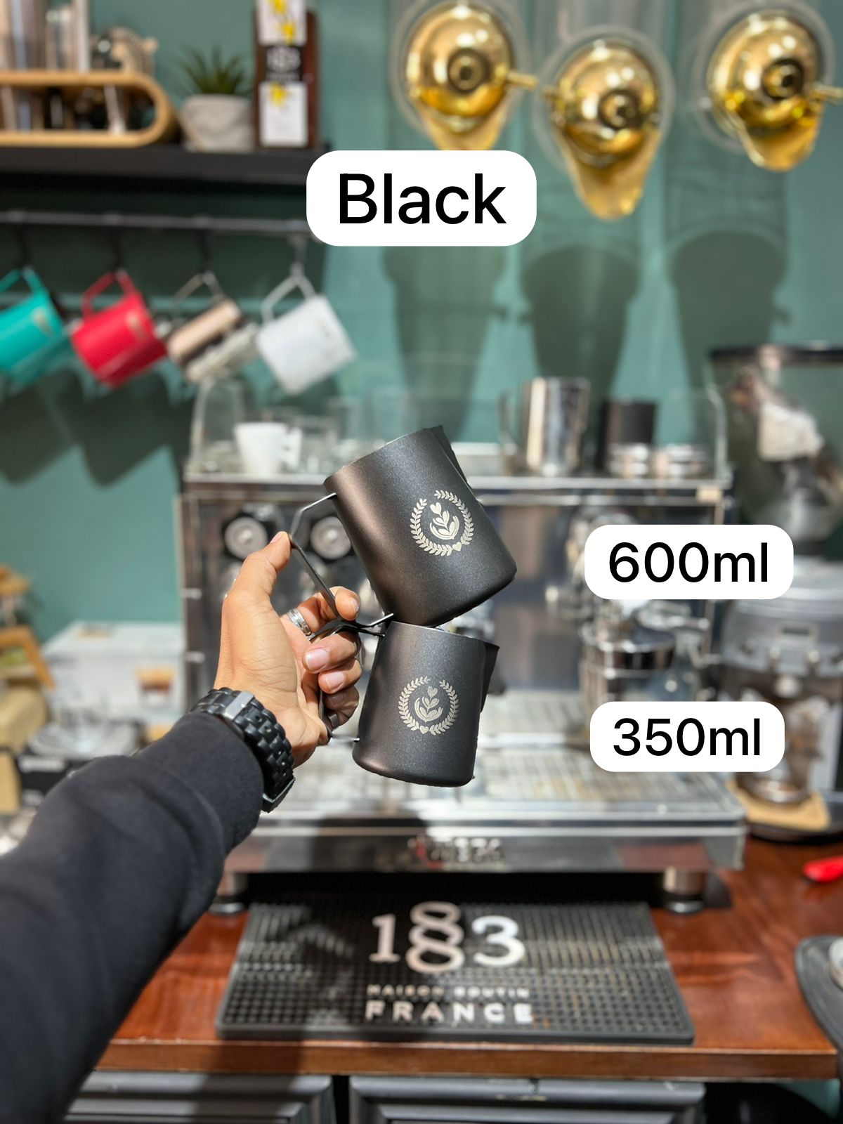 350 ML / 600 ML BLACK MILK PITCHER