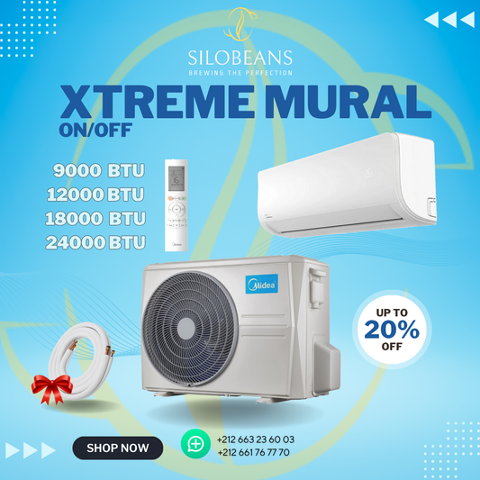 CLIMATISEUR MIDEA XTREME MURAL  ON/OFF - De 9000 à 24000 BTU
