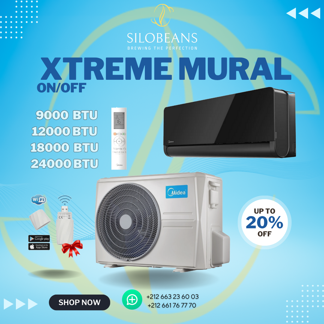 CLIMATISEUR MIDEA XTREME MURAL  ON/OFF - De 9000 à 24000 BTU