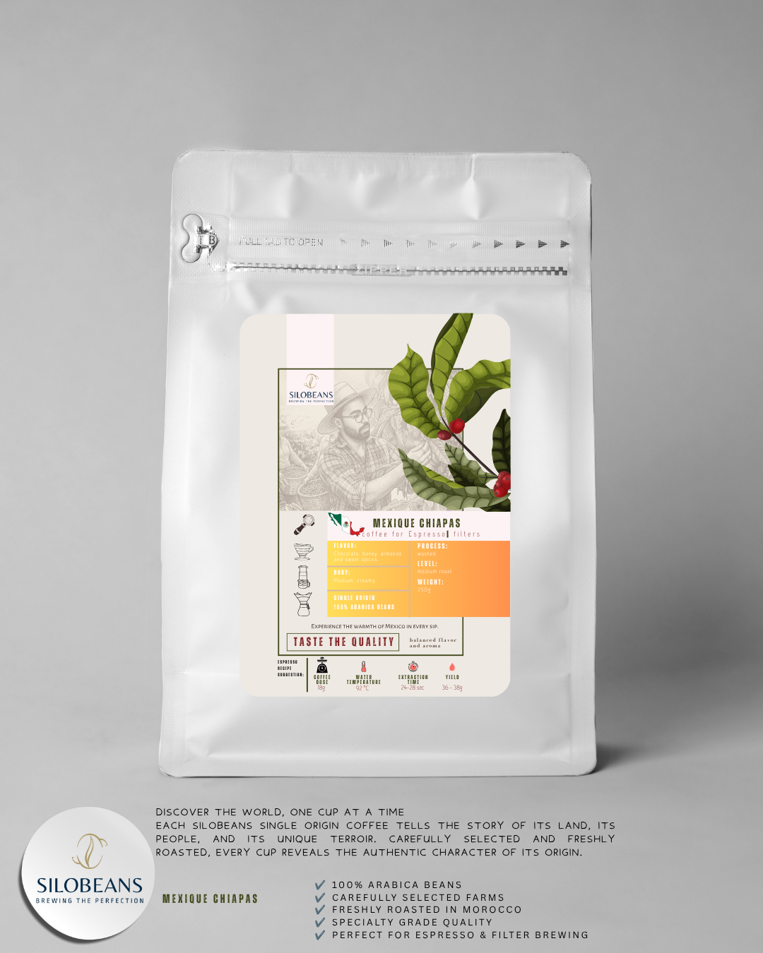 Mexique Chiapas – Café en Grains 250g