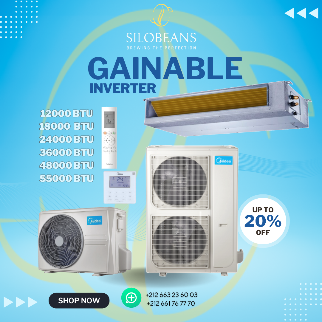 MIDEA GAINABLE INVERTER 220V (12 000 à 36 000 BTU) et 380V (36 000 à 55 000 BTU)