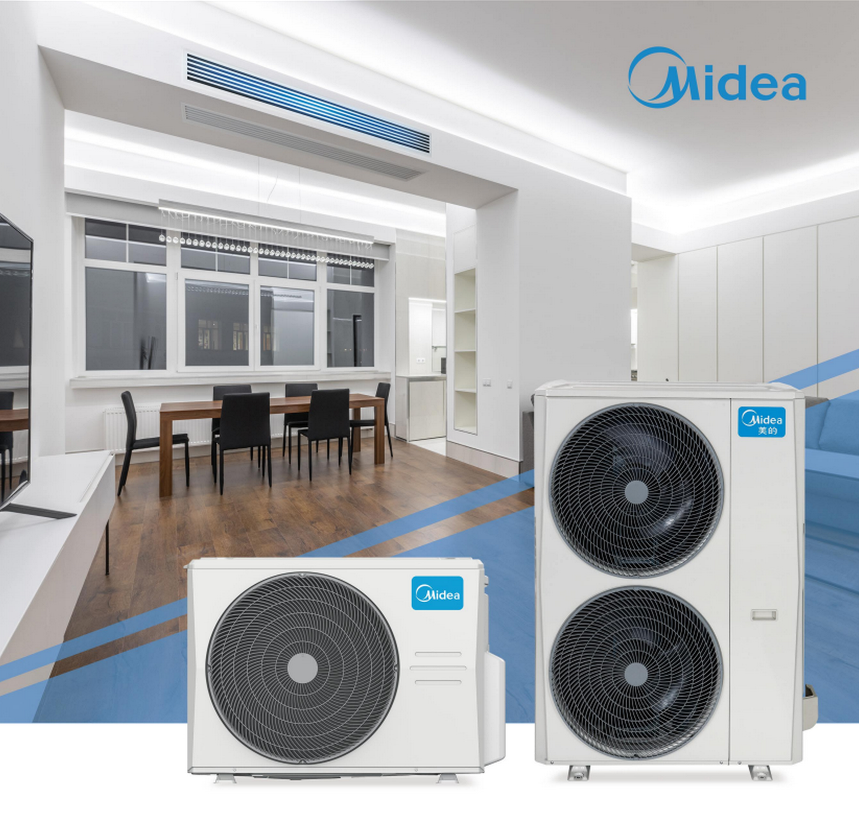 MIDEA GAINABLE ON/OFF 220V (18 000 à 36 000 BTU) et 380V (36 000 à 60 000 BTU)