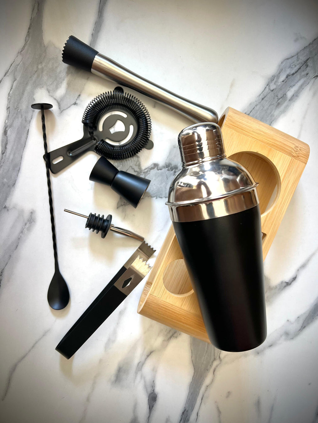 Kit Cocktail Noir 550ml ( en acier inoxydable )